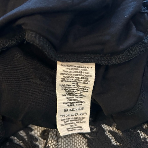 NWT FREE PEOPLE Reign Over Me Dress Black Lace Mesh 4 - Picture 11 of 15